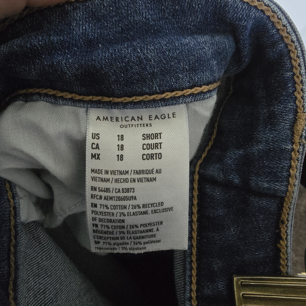 American Eagle Outfitters Blue High Rise Jeggings 18 Short - Picture 6 of 6